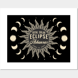 Total Solar Eclipse Arkansas USA April 2024 Posters and Art